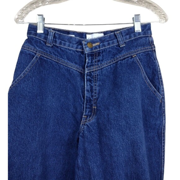 VTG 80's Calvin Klein Womens Size 11 Denim Blue Jeans High Rise Dark Wash Cotton - Picture 2 of 10